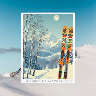 Mount Hutt New Zealand ski vacation Postcard