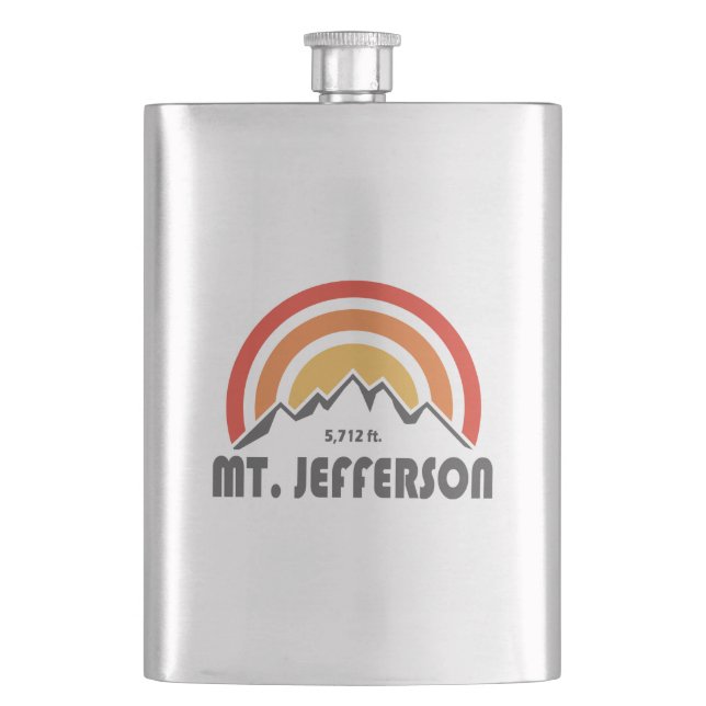 Mount Jefferson New Hampshire Hip Flask (Front)