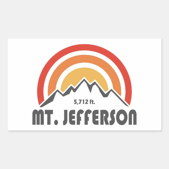 Mount Jefferson New Hampshire Rectangular Sticker (Front)