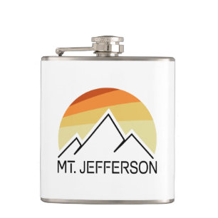 Mount Jefferson New Hampshire Retro Hip Flask