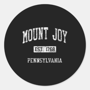 Mount Joy Pa J04 Vintage Athletic Srts Design  Classic Round Sticker