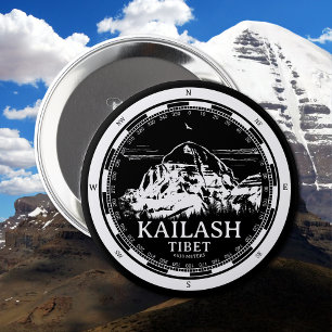 Mount Kailash - Gang Rinpoche Tibet 10 Cm Round Badge