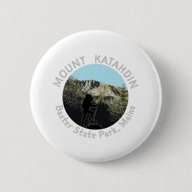 Mount Katahdin 6 Cm Round Badge (Front)