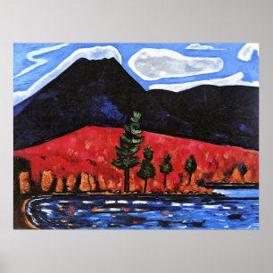 Mount Katahdin, Maine colourful painting Poster
