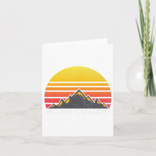 Mount Katahdin Maine Sunset Hiking Vintage T Shirt Card
