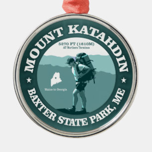 Mount Katahdin Metal Tree Decoration