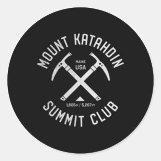 Mount Katahdin Summit Club I Climbed Katahdin Classic Round Sticker