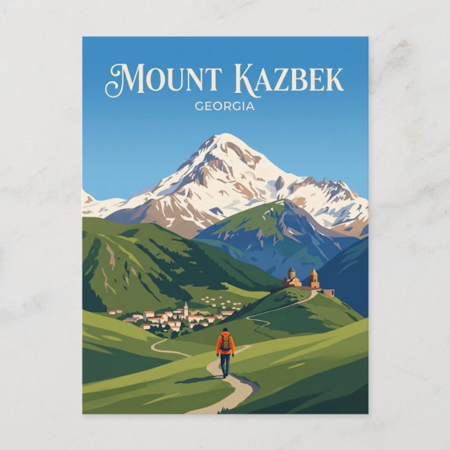 Mount Kazbek Georgia Postcard (Front)