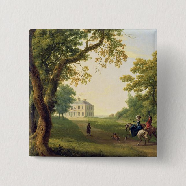 Mount Kennedy, County Wicklow, Ireland, 1785 (oil 15 Cm Square Badge (Front)