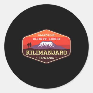 Mount Kilimanjaro Highest Peak Africa Climbing Bad Classic Round Sticker