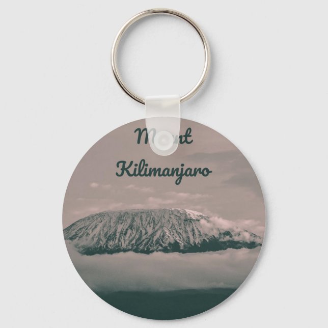 Mount Kilimanjaro Snow Volcano in Tanzania Africa Key Ring (Front)
