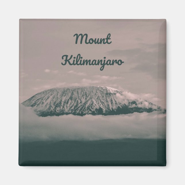 Mount Kilimanjaro Snow Volcano in Tanzania Africa Magnet (Front)