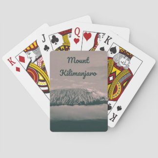 Mount Kilimanjaro Snow Volcano in Tanzania Africa Playing Cards