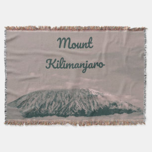 Mount Kilimanjaro Snow Volcano in Tanzania Africa Throw Blanket