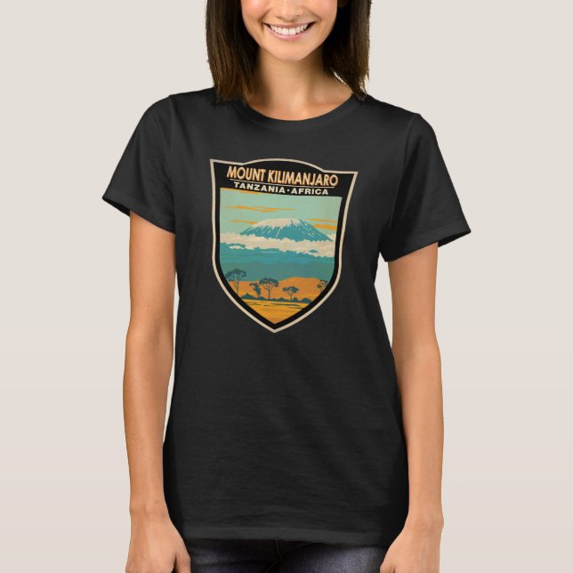 Mount Kilimanjaro Tanzania Africa Vintage T-Shirt (Front)