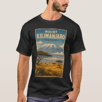 Mount Kilimanjaro Tanzania Illustration Travel Art