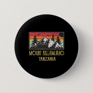 Mount Kilimanjaro Tanzania Vintage Retro Climbing  6 Cm Round Badge