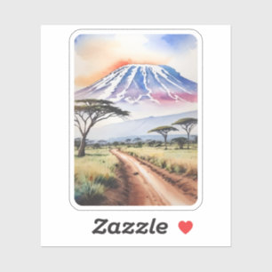 Mount Kilimanjaro Tanzania Watercolor