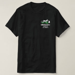 Mount Kilimanjaro with GPS Coordinates T-Shirt