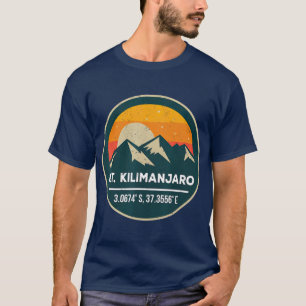Mount Kilimanjaro  with GPS Coordinates T-Shirt