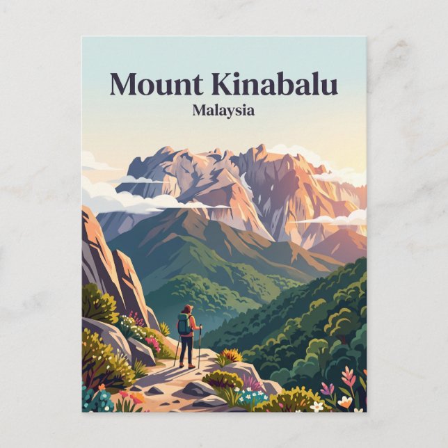 Mount Kinabalu Malaysia Postcard (Front)