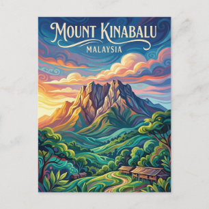 Mount Kinabalu Malaysia Postcard