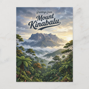 Mount Kinabalu Malaysia Postcard