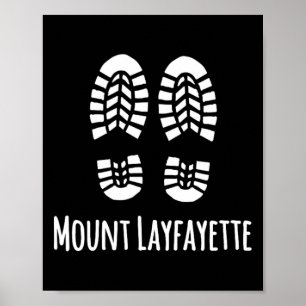 Mount Lafayette New Hampshire Hiker Rustic Hike Bo Poster
