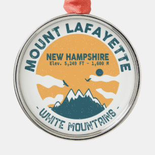 Mount Lafayette Summit N.Hampshire - Retro Vintage Metal Tree Decoration
