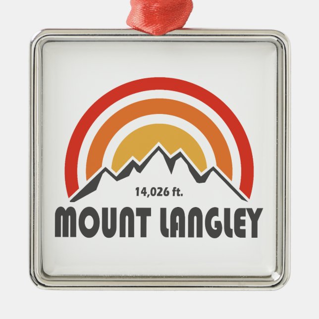 Mount Langley California Metal Tree Decoration (Front)