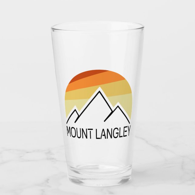 Mount Langley California Retro Glass (Front)