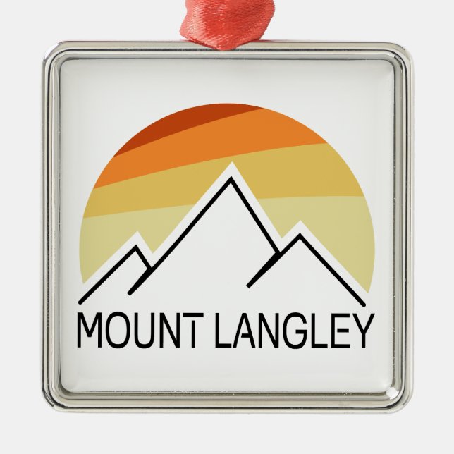 Mount Langley California Retro Metal Tree Decoration (Front)