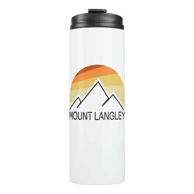 Mount Langley California Retro Thermal Tumbler (Front)