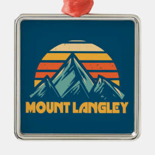 Mount Langley California Retro Turquoise Metal Tree Decoration