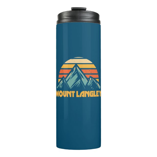 Mount Langley California Retro Turquoise Thermal Tumbler (Front)