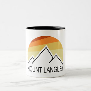 Mount Langley California Retro Two-Tone Coffee Mug