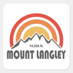 Mount Langley California Square Sticker
