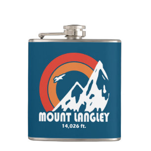 Mount Langley California Sun Eagle Hip Flask