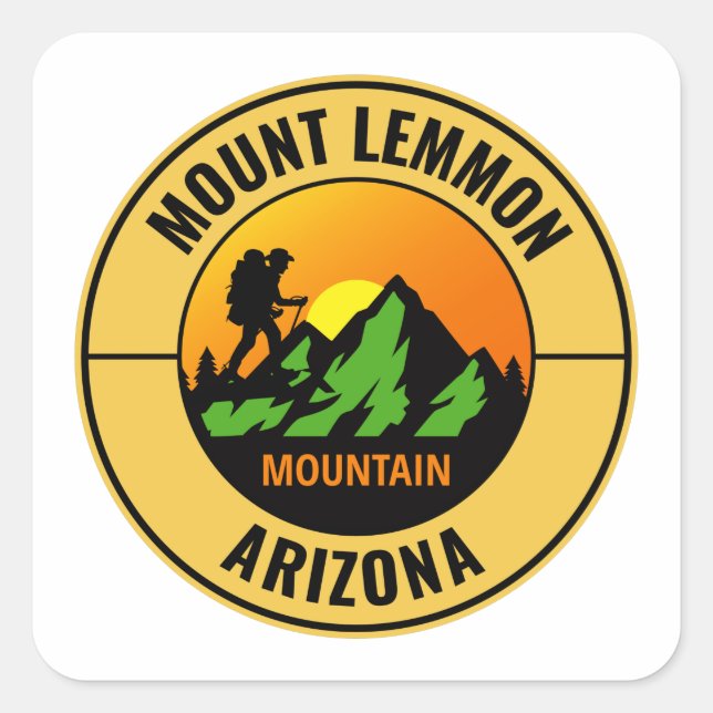 Mount Lemmon Arizona Hiking Climbing  Square Sticker (Front)