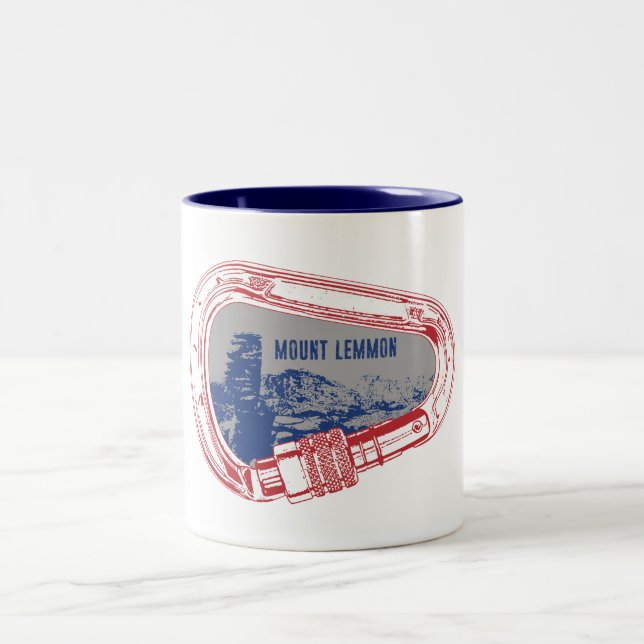 Mount Lemmon Climbing Carabiner Two-Tone Coffee Mug (Center)