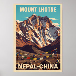Mount Lhotse Nepal-China V02 Poster