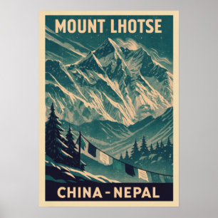 Mount Lhotse Nepal-China V03 Poster