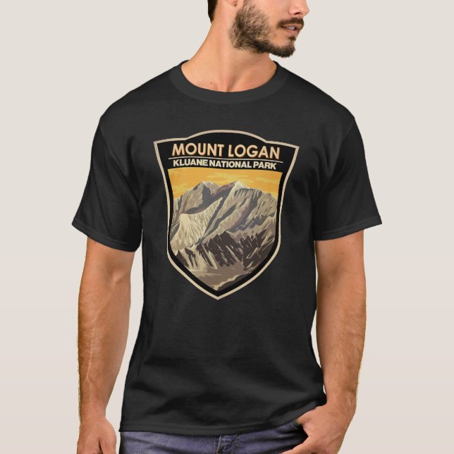 Mount Logan Canada Travel Art Vintage T-Shirt (Front)