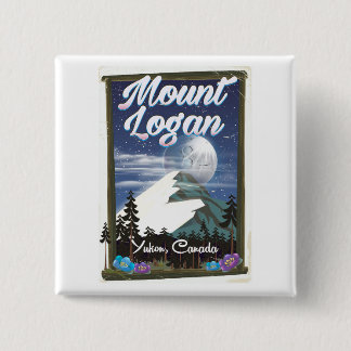 Mount Logan , Yukon, Canada 15 Cm Square Badge