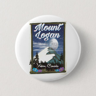 Mount Logan , Yukon, Canada 6 Cm Round Badge