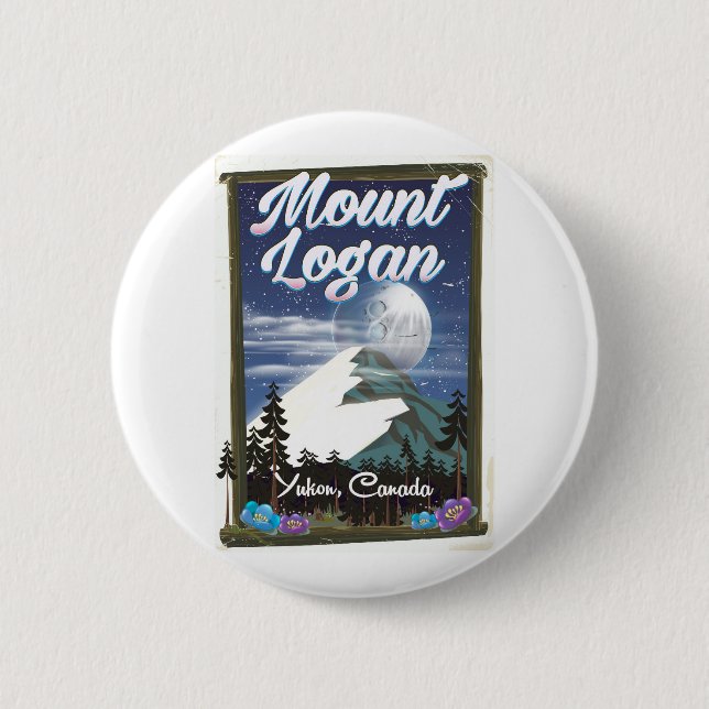 Mount Logan , Yukon, Canada 6 Cm Round Badge (Front)