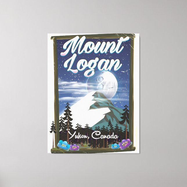 Mount Logan , Yukon, Canada Canvas Print (Front)