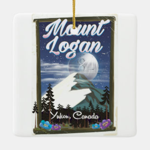 Mount Logan , Yukon, Canada Ceramic Tree Decoration