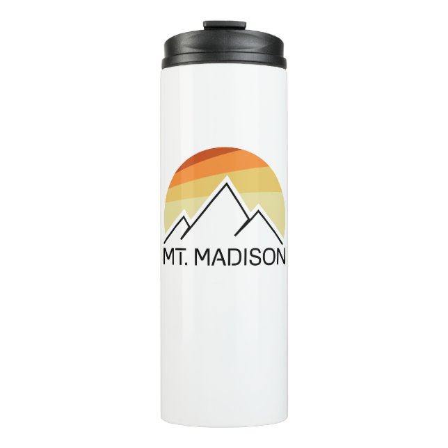 Mount Madison New Hampshire Retro Thermal Tumbler (Front)