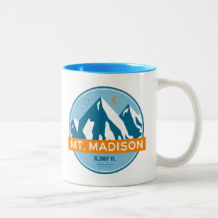 Mount Madison New Hampshire Stars Moon Two-Tone Coffee Mug